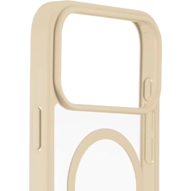 Hama Handyhülle für iPhone 17 Pro Max, MagSafe, magnetisches Case mit Kantenschutz, Kameraschutz, Anti-Rutsch-Oberfläche, durchsichtig/beige – Bild 4