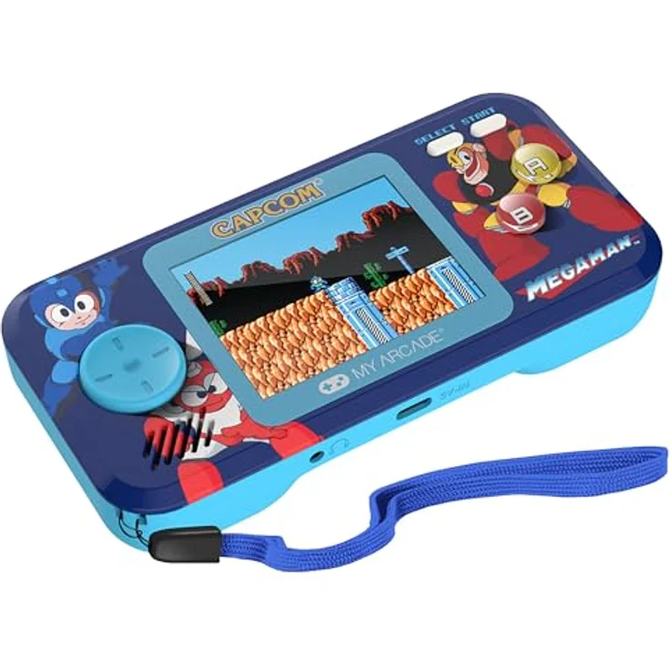 My Arcade Pocket Player Pro, Handheld-Spielkonsole mit 6 integrierten Mega Man-Spielen, 2.75-Zoll-Farbdisplay und Reiseetui – Bild 4