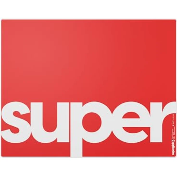 Pulsar Superglide V3 Glass Pad Type-S, XL Gaming Mauspad, optimiert für Speed Maussensor, Glasoberfläche, rote Farbe – Bild 1