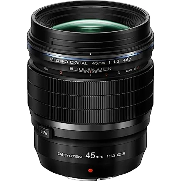 OM SYSTEM M.Zuiko Digital ED PRO 45 mm f/1.2, Telezoom-Objektiv für Micro-Four-Thirds, lichtstark, Schwarz – Bild 1