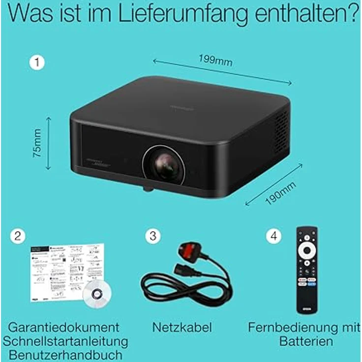Epson Lifestudio Pop EF-62N, tragbarer Mini Beamer mit 700 lm, 3-LCD-Technologie, kabelloser WLAN-Übertragung, blau – Bild 4