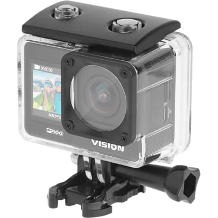 Kruger&Matz Vision P400, 4K Sportkamera mit 60 FPS, 2" Display, 170° Weitwinkel, Wi-Fi, Mikrofon, wasserdichtes Gehäuse, 4GB RAM