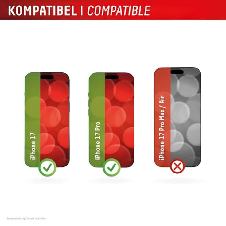 Displex Smart Glass (9H) Displayschutzfolie für iPhone 17/17 Pro, unzerbrechlich, blasenfreie Montage, kratzfest, ultra-dünn, Anti-Fingerprint Coating – Bild 3