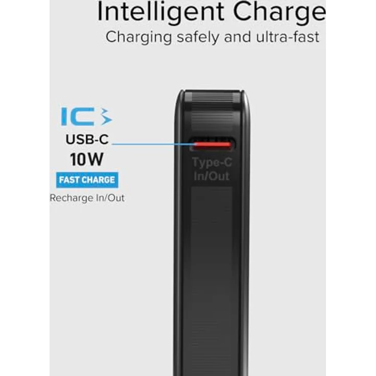SBS Powerbank 5000 mAh klein und kompakt, USB-C Power Delivery, 10W, schwarz – Bild 5