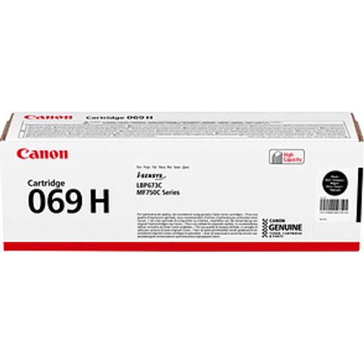 Canon 069H BK, Original Schwarz Toner mit hoher Reichweite für bis zu 7.600 Seiten