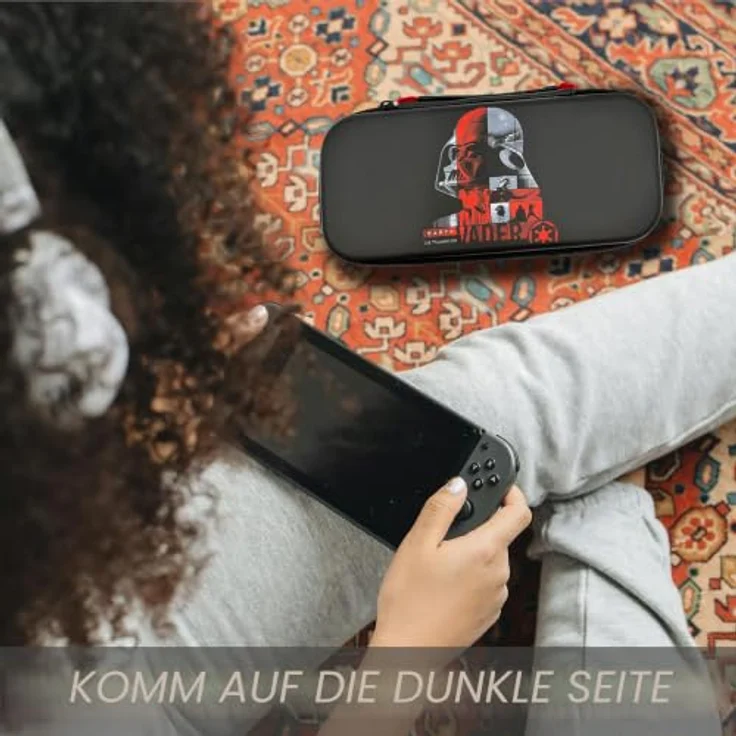 WONDEE Nintendo Switch Tasche, Switch OLED und Lite Hülle mit Star Wars Darth Vader Design, interner Bildschirmschutz und Platz für 10 Spiele – Bild 5