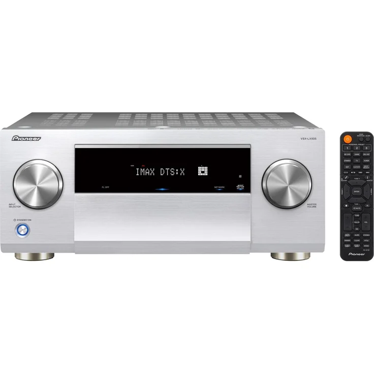 Pioneer VSX-LX505, 9.2 Kanal AV Receiver mit Dolby Atmos, IMAX Enhanced, HDMI 2.1 und Bluetooth, Silber