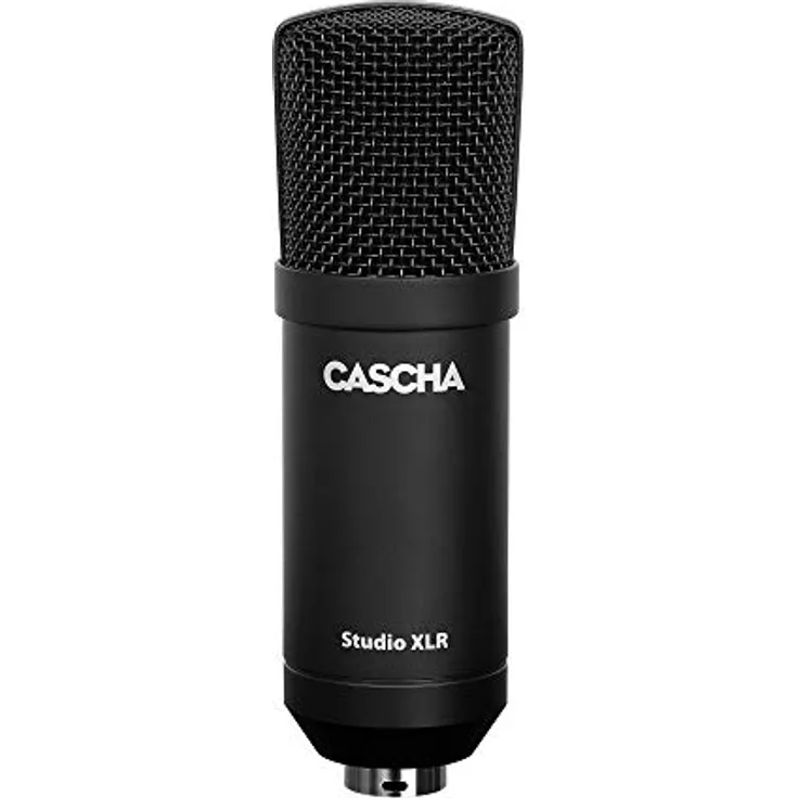 CASCHA Studio XLR Mikrofon-Set I Kondensatormikrofon - inkl. Tischständer Mikro-Spinne XLR-Kabel & Windschutz I ideal für Podcast Live-Streaming & Video-Konferenz I XLR Microphone Starter Kit, HH 5050