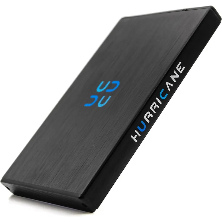 HURRICANE GD25612 tragbare externe Festplatte 1TB 2,5" USB 3.0 HDD Speicher - Robust, leicht und kompatibel mit PC, Laptop, PS4, PS5, Xbox - Silber