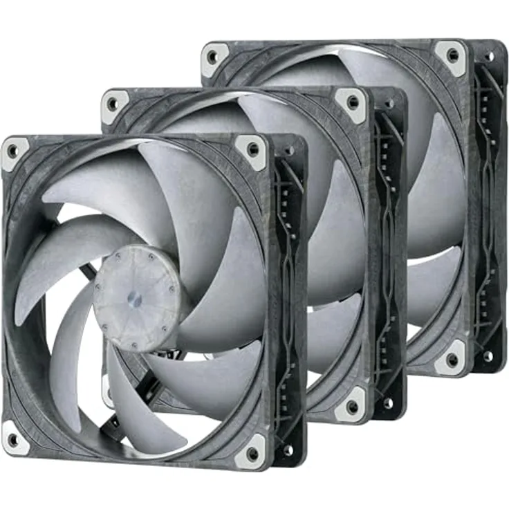 Phanteks T30 PWM 140mm Lüfter, 3er-Pack, hoher Luftdurchsatz bis 237,18 m³/h, schwarz