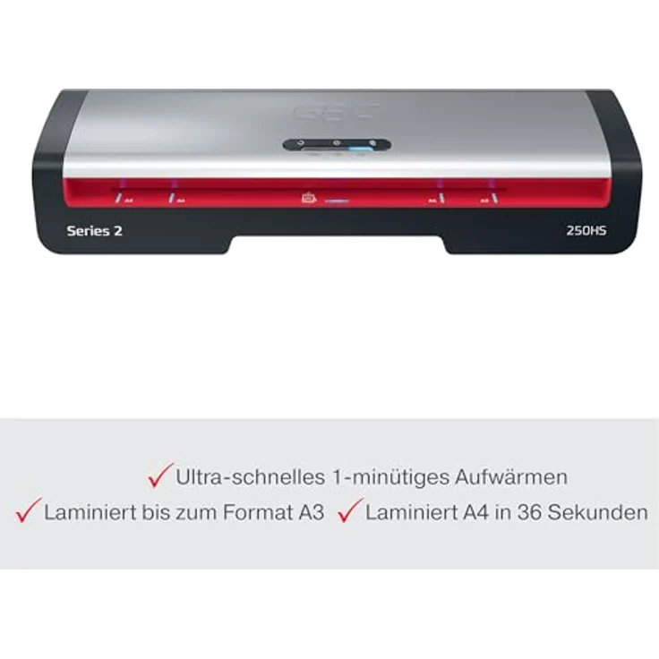 GBC Laminiergerät 250HS, Hochgeschwindigkeits-Laminierer für A3-Dokumente, 500 mm/min, 75-125 µm, EU Version – Bild 5