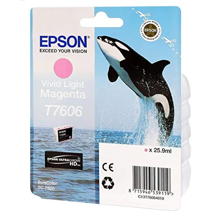 Epson C13T76064N10, Original Tintenpatrone in Hellem Magenta, 25,9 ml – Bild 2