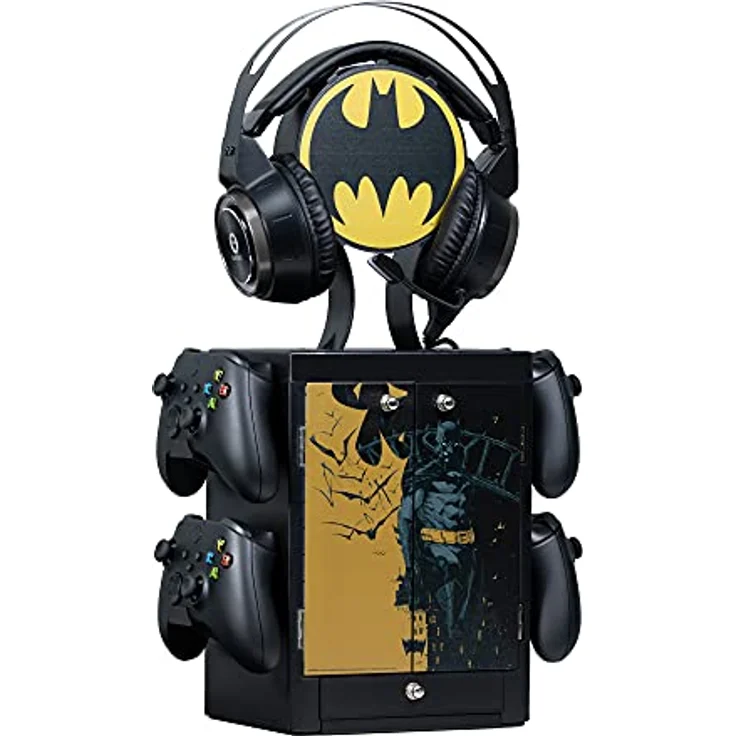 Numskull Gaming Locker Zubehör Ständer DC Comics - Batman, für 10 Spiele und Gaming-Zubehör mit Kopfhörermount – Bild 1