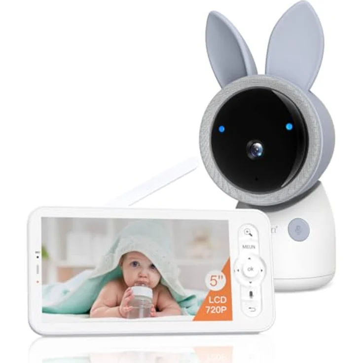 Arenti AINanny A4 Kit Plus, 4 MP Video-Babyphone mit 5 Zoll LCD-Bildschirm, Schwenk- und Neigefunktion, Auto-Tracking, inkl. Nachtsicht und Zwei-Wege-Audio – Bild 1