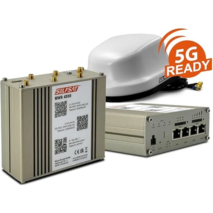 SELFSAT MWR 4550 weiß (4G / LTE & WLAN Internet Router bis 300 Mbps inkl. 4G/5G Ready Dachantenne), Starlink kompatibel – Bild 2