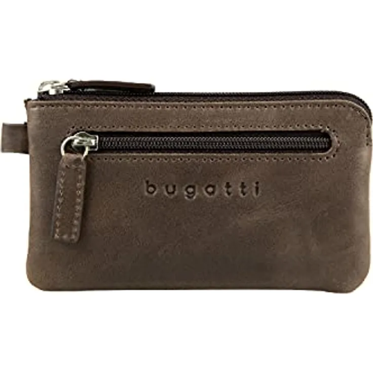 Bugatti Volo Schlüsseletui Leder – Schlüsseltasche für Damen und Herren – Schlüsselmäppchen mit Geldfach, Braun