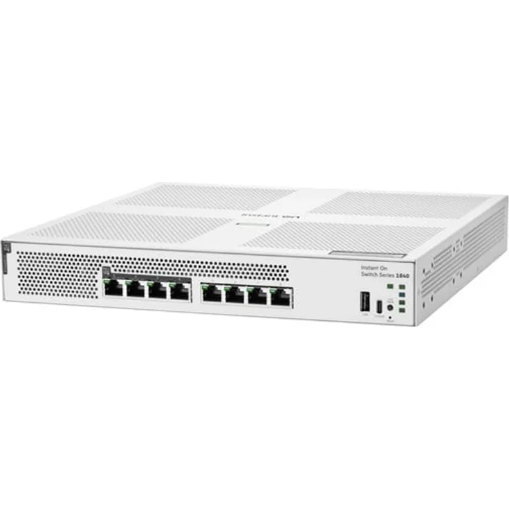 Hewlett Packard Enterprise HPE Networking Instant On 1840, Managed Switch mit 48 x 10/100/1000 und 4 x Gigabit SFP, PoE Class 4, wandmontierbar