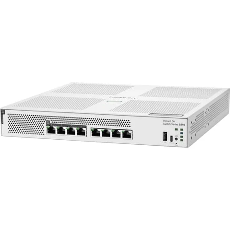Hewlett Packard Enterprise HPE Networking Instant On 1840, Managed Switch mit 48 x 10/100/1000 und 4 x Gigabit SFP, PoE Class 4, wandmontierbar