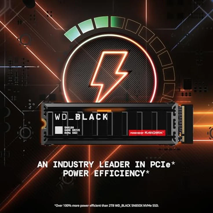WD Black SN8100 mit Heatsink, 8000 GB M.2 2280 NVMe SSD, PCIe Gen5, hohe Lese- und Schreibgeschwindigkeit – Bild 7