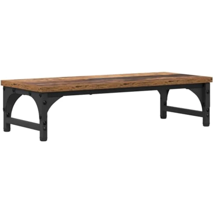 vidaXL Monitor-Halterung Altholz, ergonomischer Monitorständer aus Holzwerkstoff, 55 x 23 x 14 cm, minimalistisch – Bild 9