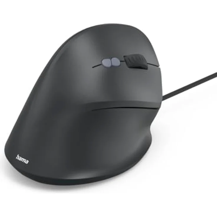 Hama ECM-500R, Ergonomische vertikale Büro Maus mit 1800 DPI, 7 Tasten, kabelgebunden, Schwarz – Bild 10