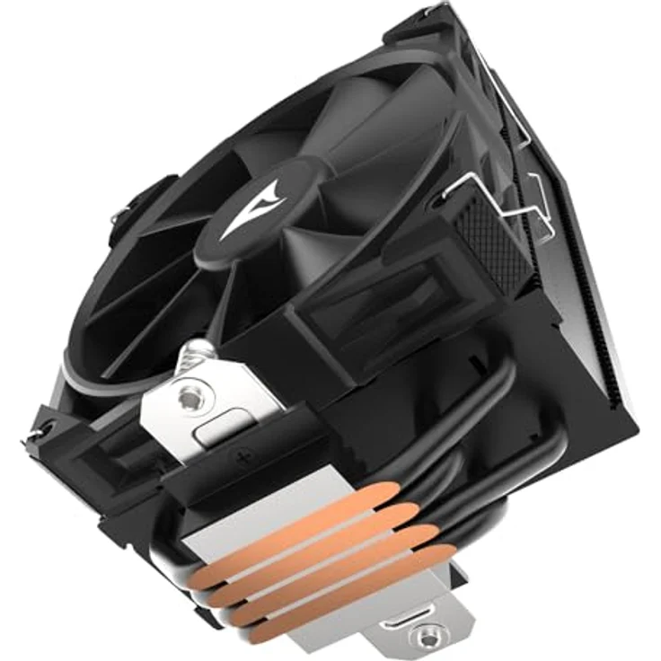 Sharkoon A40 Black Air Cooler, CPU Kühler mit 120 mm Lüfter, 230 W TDP, Schwarz – Bild 8