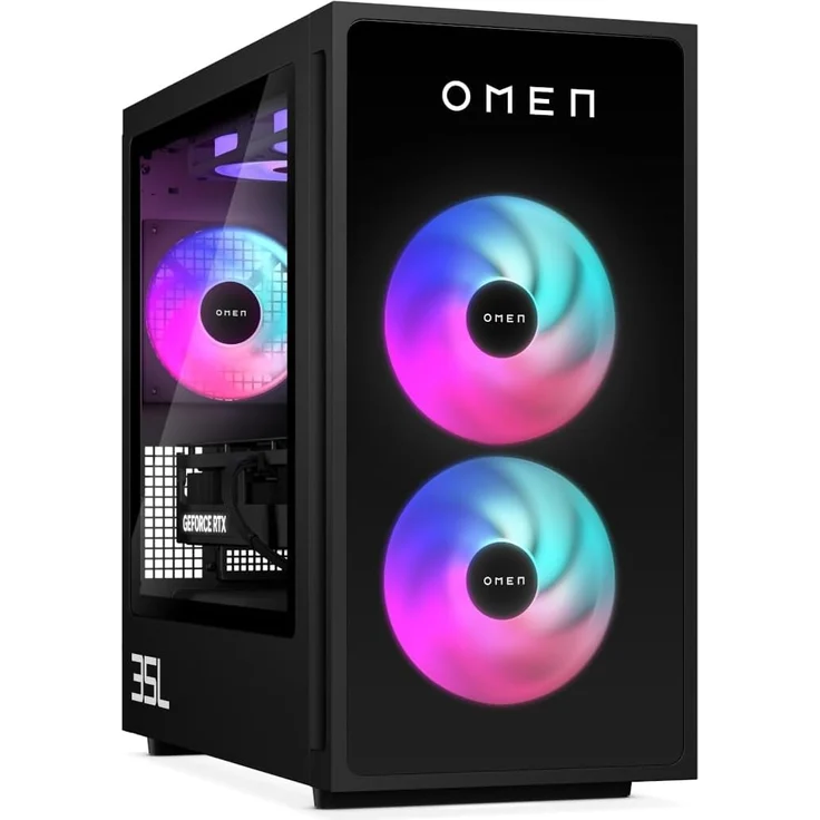 HP OMEN 35L GT16-0169ng, Gaming-Desktop-PC mit Intel Core i7-14700F, GeForce RTX 5080 und 1000 GB SSD, Schwarz