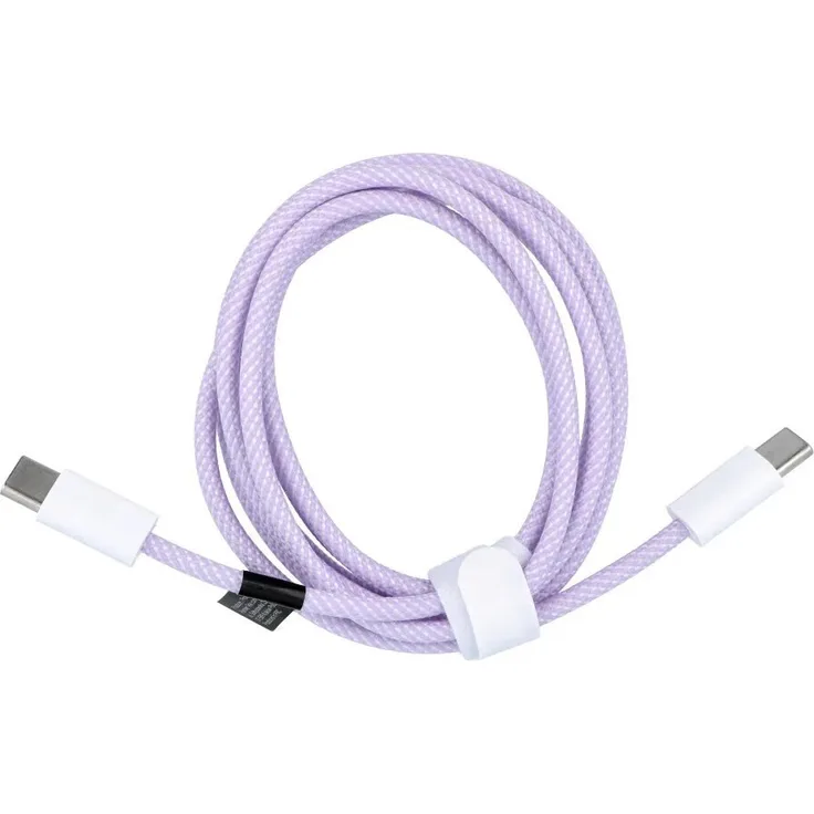 OEM USB-C auf USB-C Kabel, Power Delivery PD 60W, 3A, lila, 1,5 m mit Schnellladefunktion und Datenübertragung