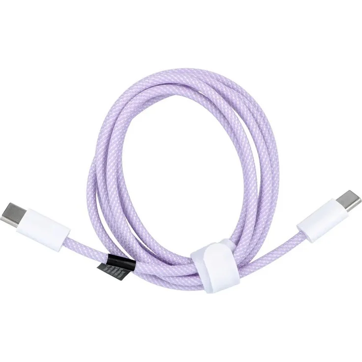 OEM USB-C auf USB-C Kabel, Power Delivery PD 60W, 3A, lila, 1,5 m mit Schnellladefunktion und Datenübertragung
