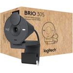 Logitech Brio 305 Full HD 1080P Webcam mit Sichtschutz, Mono Mikrofone zur Rauschunterdrückung, USB-C, Automatische Lichtkorrektur, funktioniert mit Zoom, Microsoft Teams, Google Meet - Graphit