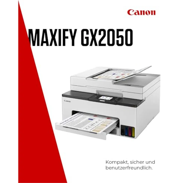 Canon MAXIFY GX2050, 4-in-1 Tintenstrahldrucker mit WLAN, ADF, Duplexdruck, 250 Blatt Kassette und 6 x Tintenflaschen, DIN A4 – Bild 2