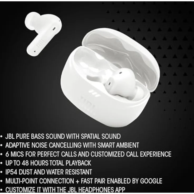 JBL TUNE BEAM 2, Wireless In-Ear-Kopfhörer mit Active Noise Cancelling (ANC), A2DP Bluetooth – Bild 2