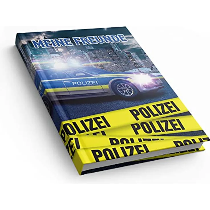 itenga Freundebuch Polizei Meine Freunde DIN A5 88 Seiten für Jungen zum Ausfüllen für Schule Schüler Freunde