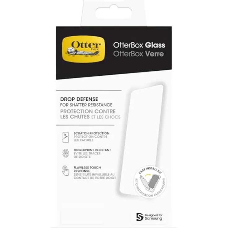 OtterBox Glass Displayschutz für Samsung Galaxy A15 / A15 5G gehärtetes Glas, Schutz vor Brüchen, Kratzern und Stürzen