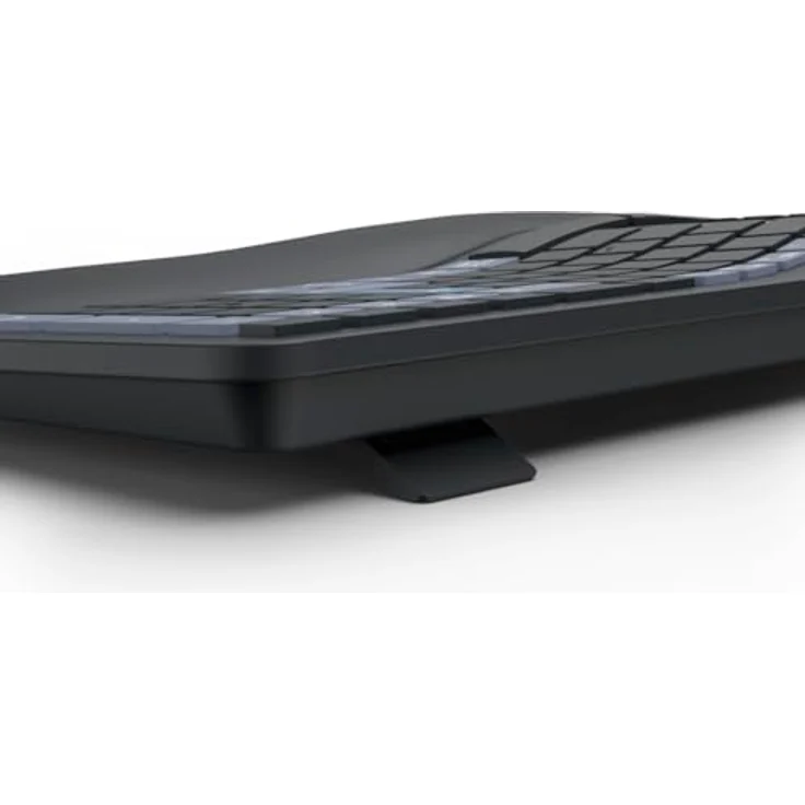 Hama WK-900 Ergo Multi-Device-Tastatur kabellos schwarz, ergonomisch geformt, dimmbare Hintergrundbeleuchtung, gepolsterte Handballenauflage – Bild 6