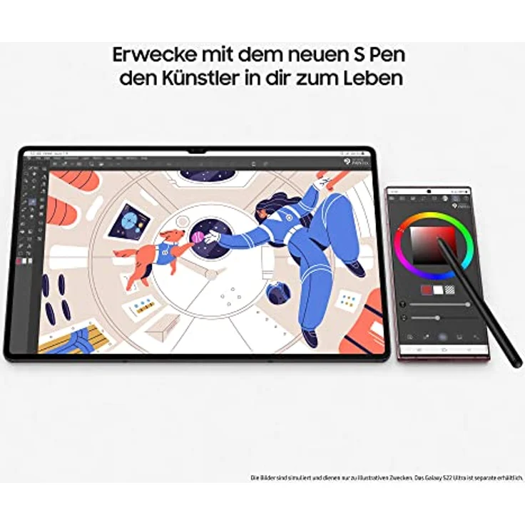 Samsung Galaxy Tab S8+, 12,4 Zoll, 128 GB interner Speicher, 8 GB RAM, Wi-Fi, Android Tablet inklusive S Pen, Graphite, inkl. 36 Monate Herstellergarantie – Bild 3