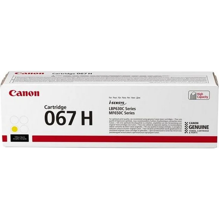 Canon Tonerpatrone 067H Toner gelb, bis zu 2.350 Seiten, Laserdrucktechnologie – Bild 1