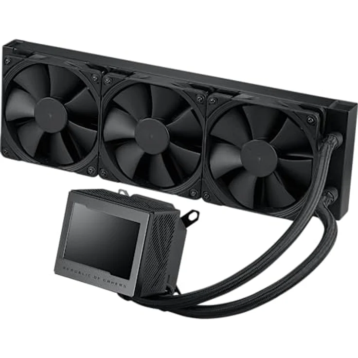 ASUS ROG Ryujin III 360 All-in-One Flüssig CPU-Kühler (3,5 Zoll LCD, Asetek-Pumpe der 8. Generation, 3x Noctua 2000 PWM 120mm-Radiatorlüfter, schwarz) – Bild 1