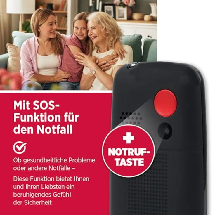 OLYMPIA OFFICE Star Seniorenhandy (Großtasten, Bluetooth, Dual-SIM, schwarz) – Bild 3