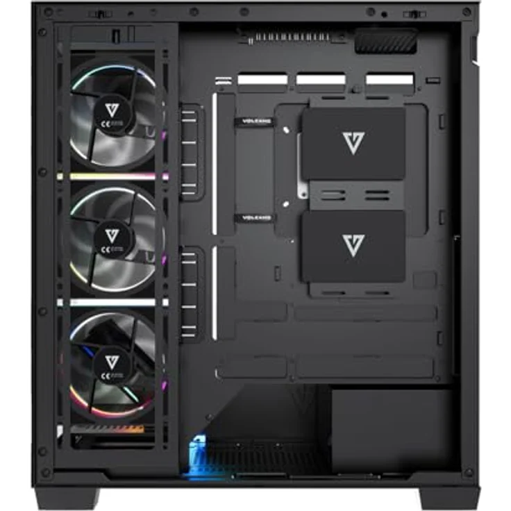 MODECOM Volcano Stellar Plus ARGB 5F, Gaming-Computergehäuse mit 5 ARGB-Lüftern, gehärtetem Glas, USB 3.0 und USB-C, schwarz – Bild 8