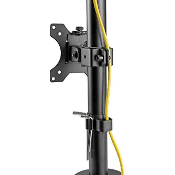 Digitus Monitor-Halterung Universal Dual Monitorhalter, Vertikal für 2 Monitore bis 32 Zoll, schwenkbar und neigbar, Tischklemme und Durchführungs-Stange inklusive – Bild 11
