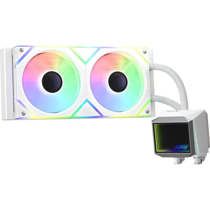 Adata WAK XPG LEVANTE II 240, CPU Wasserkühler mit 2*120mm ARGB-Lüftern, weiss
