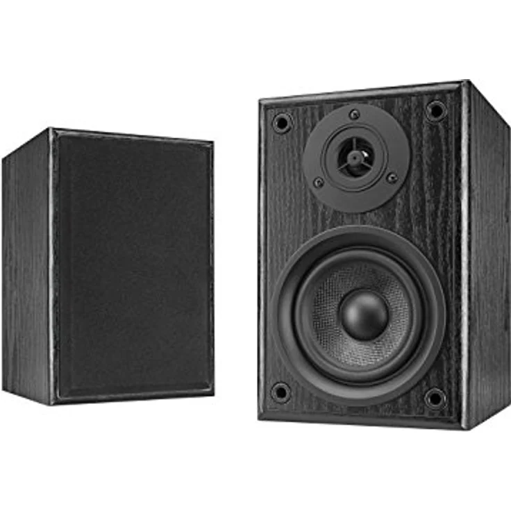 Dual LS 100 Aktiv-Lautsprecher Set (Phono-Eingang, integrierter Verstärker für Plattenspieler, Paar) schwarz – Bild 2