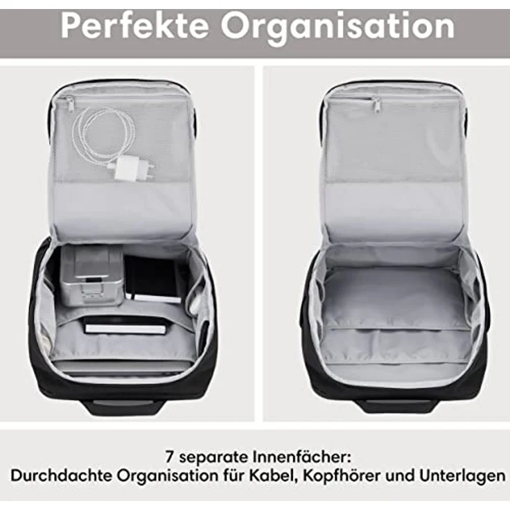 LARKSON Laptop Rucksack Herren & Damen Schwarz - Niklas - Notebook Backpack für Business Arbeit Uni - 16 Zoll Laptoprucksack für Reise Handgepäck - Wasserabweisend – Bild 5