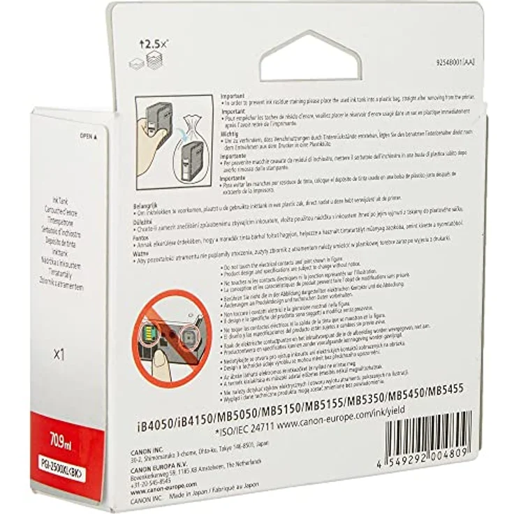 Canon PGI-2500XL Bk original Tintenpatrone (für Maxify Drucker MB5050-MB5150-MB5155-MB5350-MB5450-MB5455-iB4050-iB4150) schwarz – Bild 2