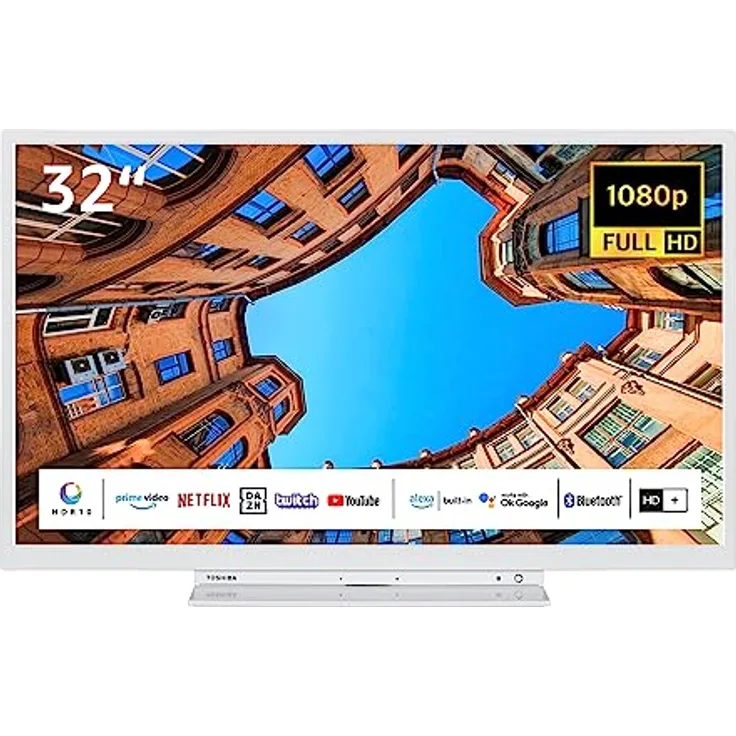 Toshiba 32LK3C64DAW 32 Zoll Fernseher/Smart TV (Full HD, HDR, Alexa Built-In, Triple-Tuner, Bluetooth) - Inkl. 6 Monate HD+ [2023]