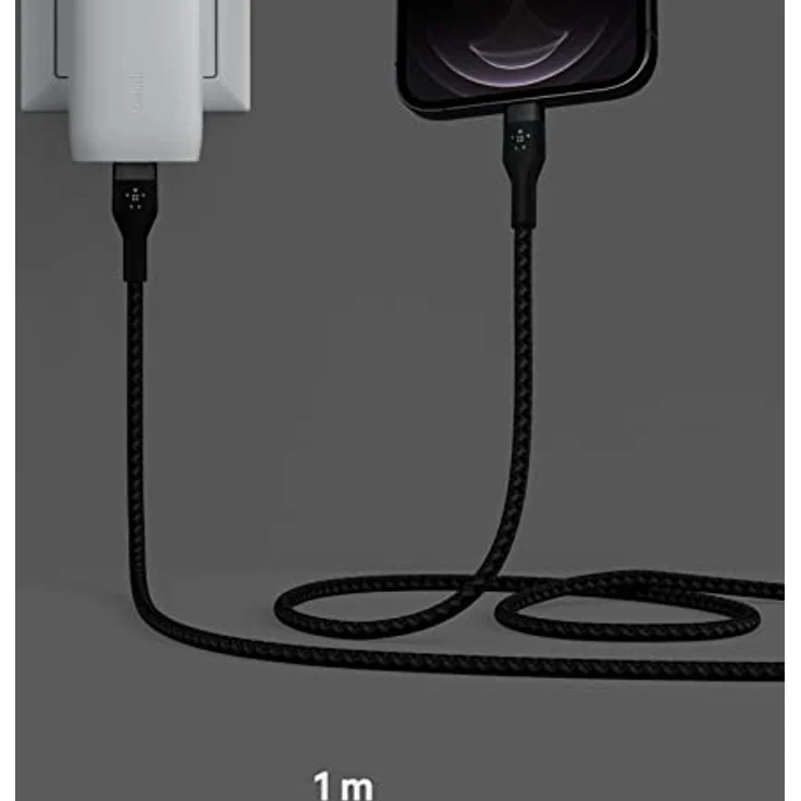 Belkin BOOSTCHARGE PRO Flex USB-C auf Lightning Kabel, 1m, 15W, mfi-zertifiziert, schwarz, extrem flexibel und bis zu 30-mal langlebiger – Bild 6