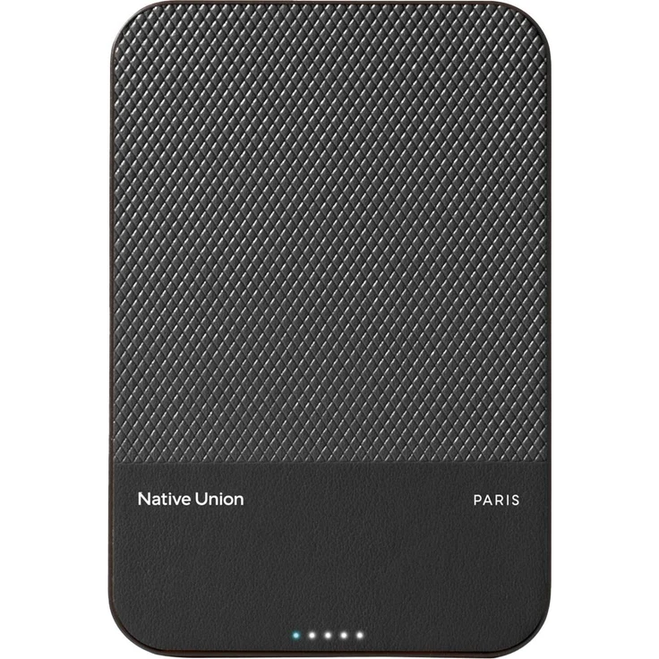 Native Union ReClassic Powerbank, 10000 mAh, 15 W, magnetisch, Schwarz