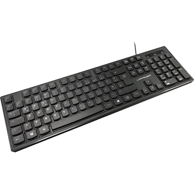 LC-POWER LC-KEY-903DE USB-Tastatur, Kabelgebunden, 105 Tasten QWERTZ, Schwarz, Plug & Play, für Büro und Alltag – Bild 2