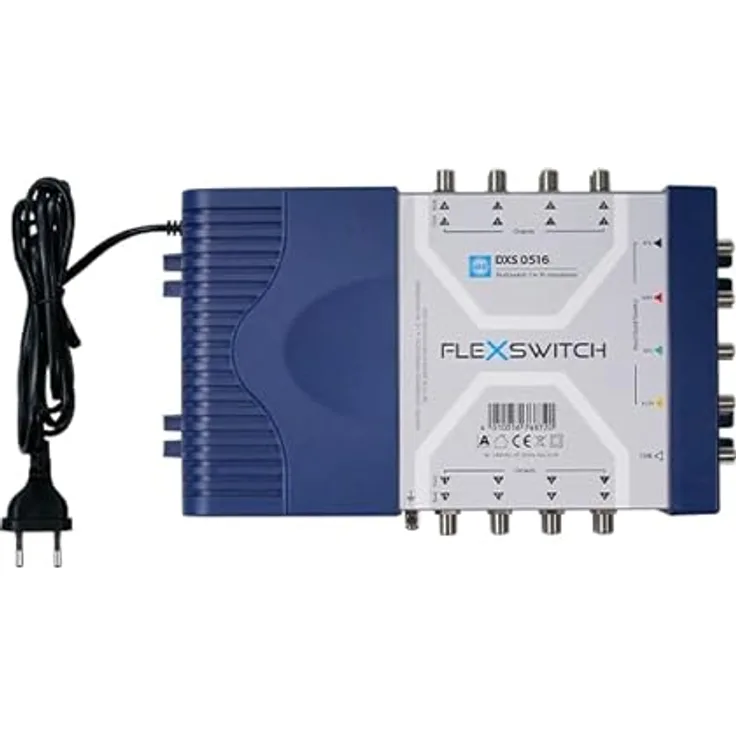 Wisi DXS 0516 Multischalter 5 in 16, standalone mit integriertem Netzteil und aktivem terrestrischen Zweig
